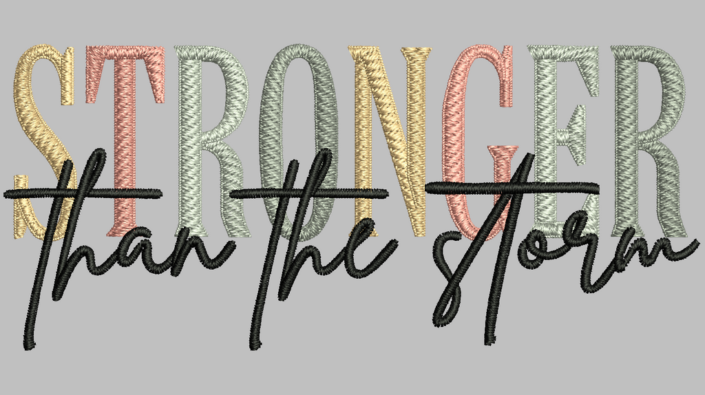 Stronger Than The Storm Embroidered Sweatshirt