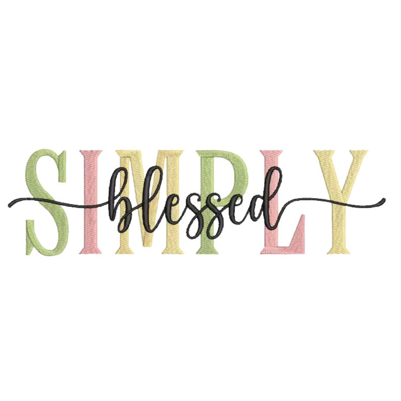 Simply Blessed Embroidered Christian Sweatshirt | Faith-Based Apparel