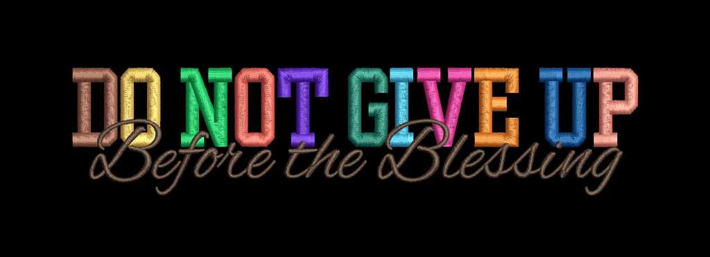 Do Not Give Up Embroidered Sweatshirt