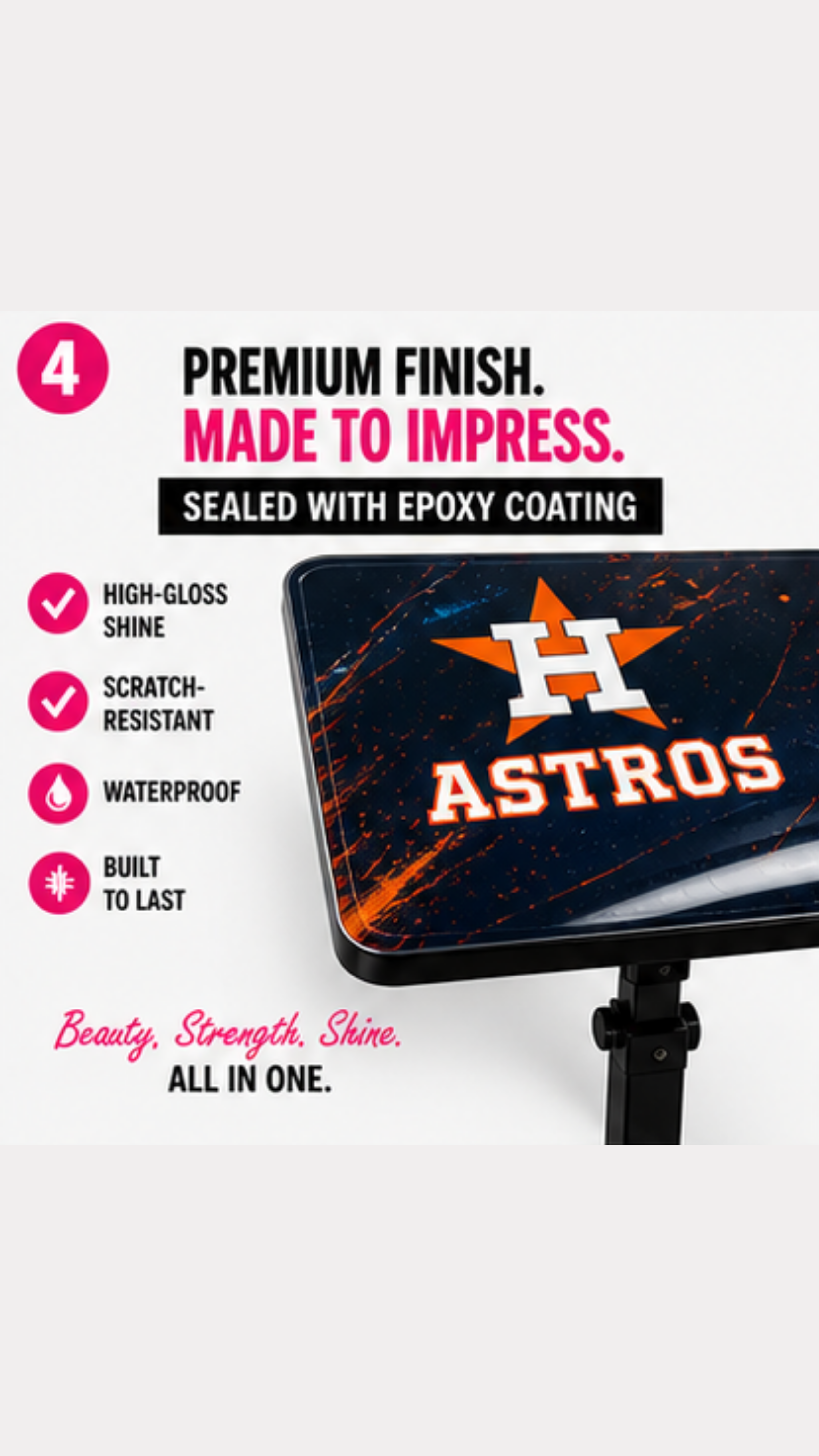 Custom Mobile Standing Desk Table – Personalized Adjustable Rolling Desk